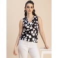 thumbnail image 5 of Moomaya Sleeveless Cowl Neck Printed Satin Top - Women's Elegant Satin Top, 5 of 9