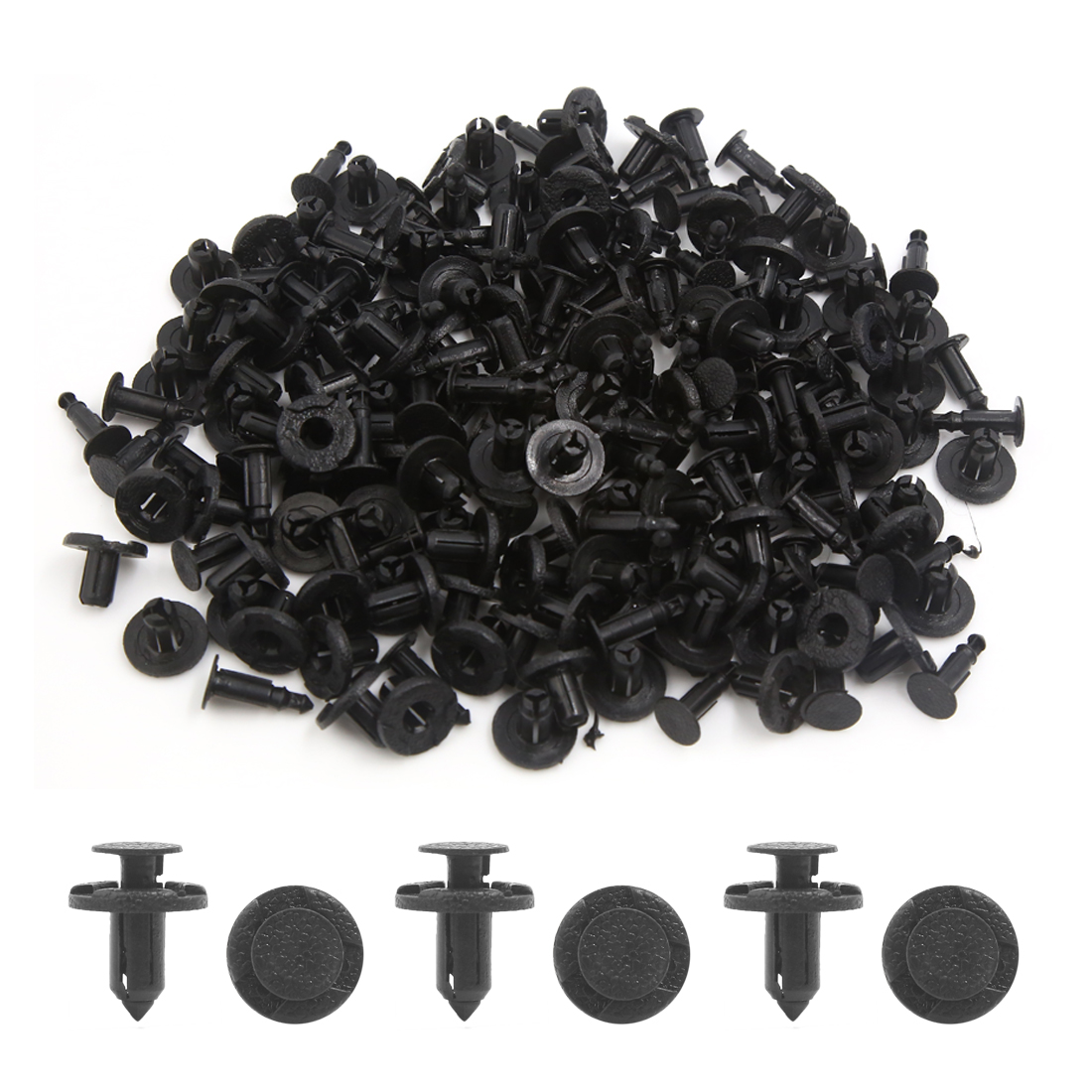 100Pcs 8mm Hole Nylon Rivets Fastener Push Clips Pin Clip for Car Auto Fender