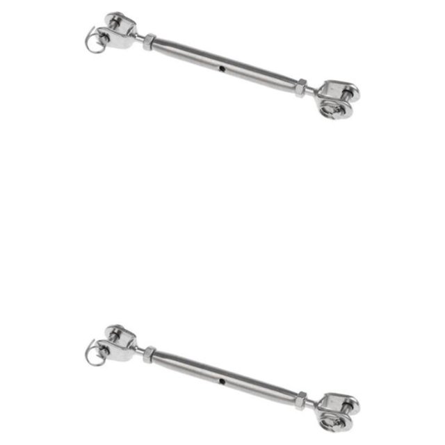 maskred Marine 304 Acier Inoxydable Mâchoire / Mâchoire Fermé Corps Rigging Vis Tourniquet Argent 5mm 2Set
