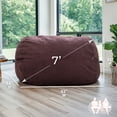 thumbnail image 3 of Big Joe Fuf 7Ft Giant Foam Bean Bag Chair, Oversized Couch with Removable Cover for Kids, Teens, Adults, Merlot Cloudweave, 7 Foot, 3 of 9