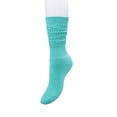 thumbnail image 5 of Cotton Slouch Socks for Boys and Girls Turquoise 3 Pairs 6-8 Years Old, 5 of 8