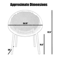 thumbnail image 4 of 2xhome Modern Patio Chairs, Oval Acepulco With Dots Round Shape Contemporary Plastic Armless Dining Accent Chairs for Kitchen Living Room or Outdoor, Set of 1, 1 piece, 4 of 13
