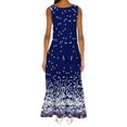 thumbnail image 4 of SMihono Robe Maxi Bohème d'Été pour Femmes Grande Taille Mode Col en V Sans Manches Soirée d'Été Impression Poches Gilet Longue Robe de Plage, 4 of 6