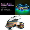 thumbnail image 3 of Labymos LED Glasses 3Colors Optional Light Up El Wire Neon Rave Glasses Twinkle Glowing Party, 3 of 5