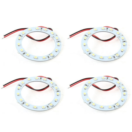 Light Bulb Rings - Unique Bargains Auto Car White 15 SMD LEDs Bulb Angel Eyes Ring Headlight Lamp Light 4 Pcs