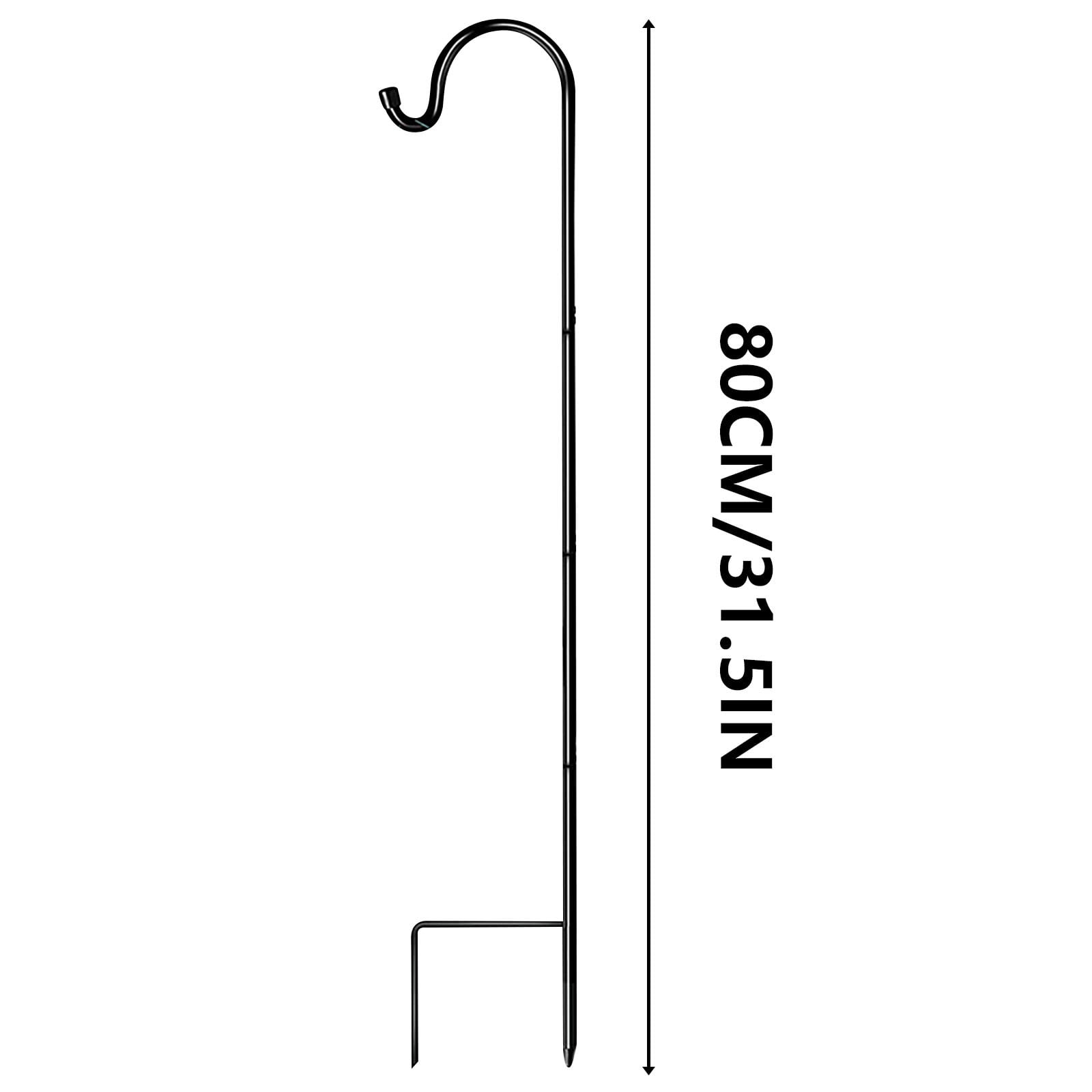 Cadorn Rust-Proof Iron Shepherd Hook Decorative Hanger – Outdoor Garden Yard Light & Watering Can Holder with Ground Stake for Patio Decor