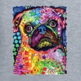 thumbnail image 2 of Funny Neon Pug | Dean Russo Art Animal Lover Women's Standard V-Neck Tee, Heather Grey, Medium, 2 of 6
