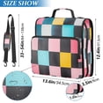 thumbnail image 2 of FORMRS Zipper Binder with Shoulder Strap 2-inch Ring 500 Sheet Capacity File Bag, Pink Checkered Pattern, 2 of 5