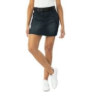 Almost Famous Women's Juniors Double Cargo Pocket Denim Mini Skirt