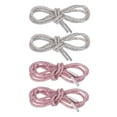 thumbnail image 1 of Cuerdas de zapato de cristal de 4 piezas Uxcell de 47" de longitud, cuerdas de zapato brillantes para zapatillas, rosa claro y multicolor, 1 of 6