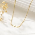 thumbnail image 6 of Turandoss Cross Necklace for Women Dainty Simple Tiny Cross Pendant Choker Cute Chain 14K Gold Plated Jewelry Baptism Religious Gift for Women, 6 of 8