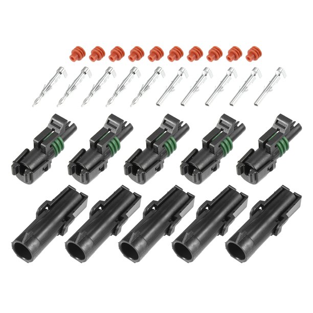 5 Kit 1 Pasadores Vías Impermeable Eléctrico Conector Serie Terminal Coche