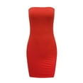 thumbnail image 4 of Leesechin Womens Summer Mini Tube Dress Strapless Off Shoulder Sleeveless Bodycon Ribbed Night Out Short Party Dresses, 4 of 6