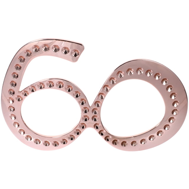 MOVTOTOP Pink Birthday Party Glasses for Adults with Durable ABS Material and Rhinestone Decoration 7.5 Inch