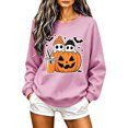 thumbnail image 3 of BVOFAR Womens Halloween Sweatshirts Spooky Ghost Print Pullovers Fall Work Crewneck Long Sleeve Sweater Tops Halloween Costumes XS, 3 of 6