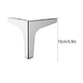 thumbnail image 4 of 4 Pieces Furniture Feet Sofa Foot Components Supporting Fittings Modified Component Cabinet Desk Support Legs Replacement Silver 15cm, 4 of 6