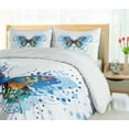 thumbnail image 5 of Ambesonne Swallowtail Butterfly Duvet Cover Set, Curls Dots, Queen, Blue Turquoise Orange, 5 of 6