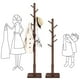 thumbnail image 4 of Perchero VASAGLE de madera maciza, independiente, nogal oscuro, 4 of 9