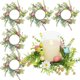 thumbnail image 2 of 1/2/3/4Pcs Easter Egg Candle Rings Holder Wreaths Realistic Looking Vibrant Color Artificial, 2 of 5