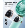 thumbnail image 3 of Ventilador portátil ColdSky de 4000 mAh con pantalla LED, color verde, 3 of 8