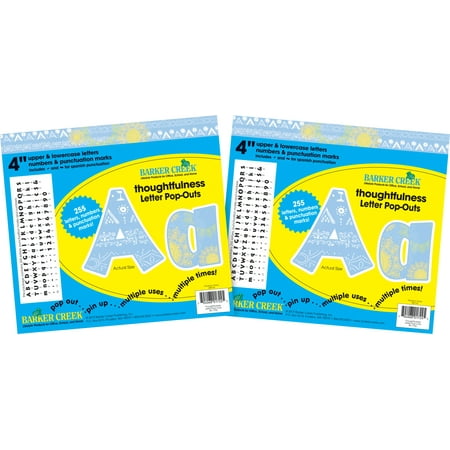 UPC: 0704068037557 | Barker Creek Thoughtfulness 4  Letter Pop-outs – 510 Characters