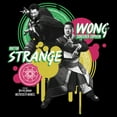 thumbnail image 2 of Men's Marvel Doctor Strange in the Multiverse of Madness Strange and Wong Paint Splatter Graphic Tee Black 2X Large, 2 of 5