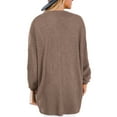 thumbnail image 5 of Qiylii Women’s Solid Color Coat Long Sleeve Mid-length Irregular Knitted Top, 5 of 9