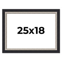 25x18 Frame Black Real Wood Picture Frame Width 2.25 Inches | Interior Frame Depth 0.5 Inches |