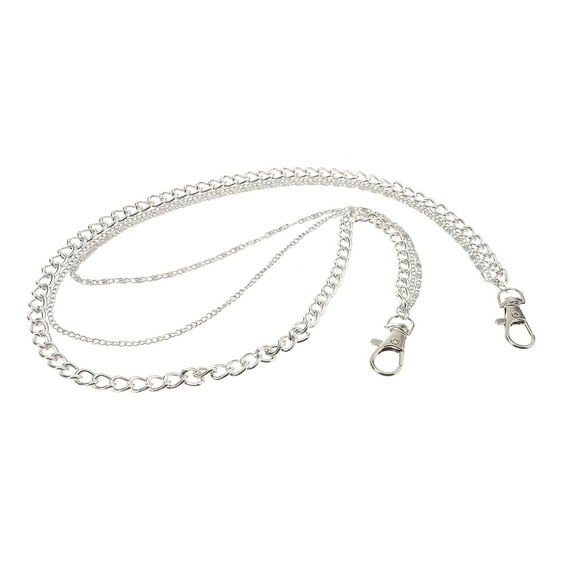 MUSEYA 1 Pc Unisex Pant Trouser Chain Multi-layer Alloy Silver Decoration for Men Women