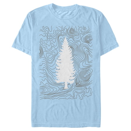 Men s Lost Gods Pine Tree Ring Confetti Graphic Tee Light Blue Medium