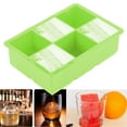 thumbnail image 4 of Silicone Ice Cube Maker 6 Cavities Chocolate Candy Tray Mold Kitchen Cooking Tools Green, 4 of 5