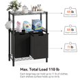 thumbnail image 2 of Laundry Sorters with 2 X 45L Laundry Bags & 2 Tier Adjustable Storage Shelf, Pull-Out and Removable Oxford Fabric Laundry Baskets, Black, 2 of 7