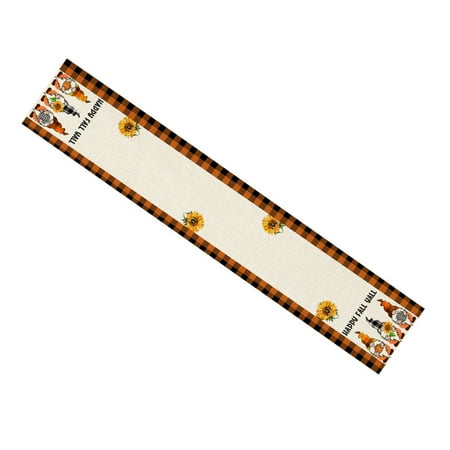 

Dasbsug 11.81x71.65 Inch Rustic Table Runner Maple Leaves Pumpkin Table Cover for Fall Thanksgiving Party Home Table Decoration