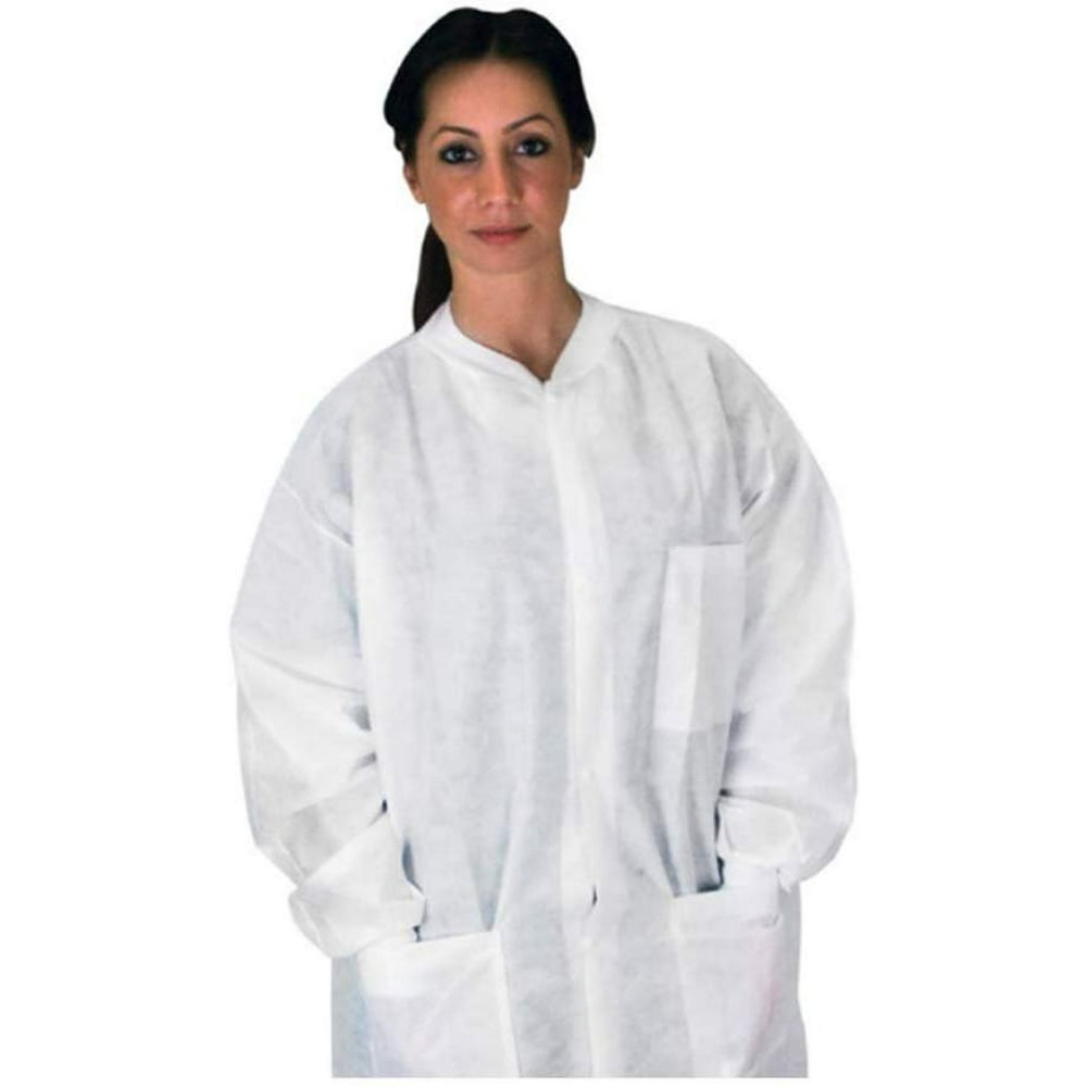 AMZ Supply Disposable Lab Coats. Pack of 50 AntiStatic and Fluid