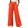 thumbnail image 3 of Tsivenald Sweatpants for Women Wide Leg High Waisted Sweat Pants Drawstring Elastic Waist Lounge Pants with Pockets Casual Comfy Pants, 3 of 9
