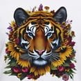 thumbnail image 3 of CafePress - Sunflower Tiger T Shirt - Womens Cotton V-Neck T-shirt, 3 of 4