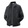 thumbnail image 3 of Stand Collar Women's Long Jacket Wind Resistant Button Front Hooded Coat for Outdoor, 3 of 7