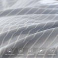 thumbnail image 2 of MooMee Striped Pillowcases 100% Washed Cotton Linen Like Textured Envelope Closure Set of 2 (Cornflower Blue& White Wide Stripes, Standard), 2 of 5