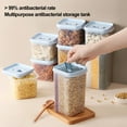 thumbnail image 2 of Dry Food Dispenser Removable Baffles Large Capacity Transparent Box Sealed Lid Moisture Proof Dust-proof Reusable Rice Grain Storage Box Fridge Food Sealed Jar Kitchen Organizer, 2 of 7
