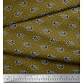 thumbnail image 3 of Soimoi Modal Satin Fabric Fish Block Print Fabric by Yard 42 Inch Wide, 3 of 3