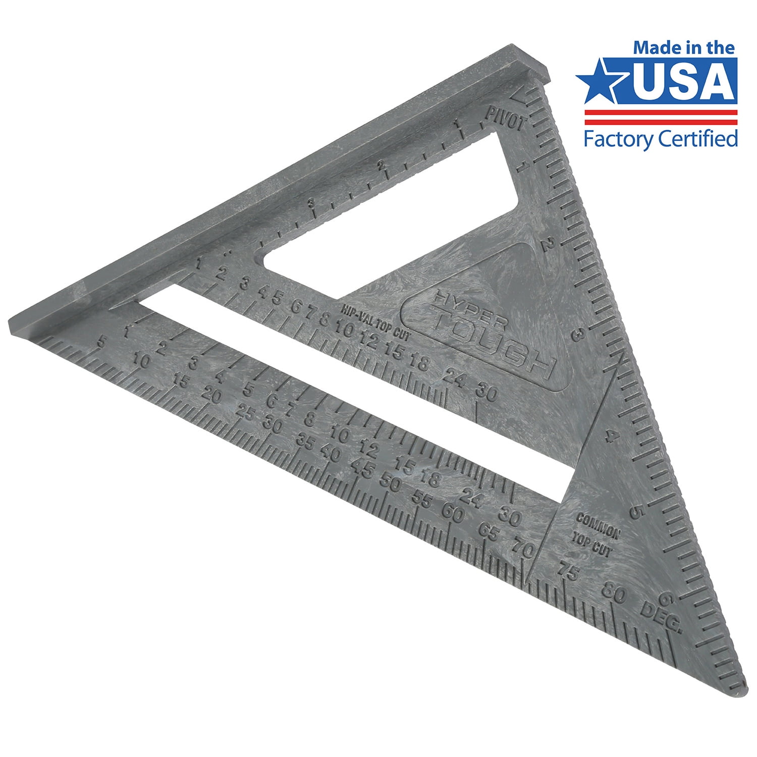 Hyper Tough 7-Inch Framing Rafter Square, Durable Plastic Triangle Quick Square Tool