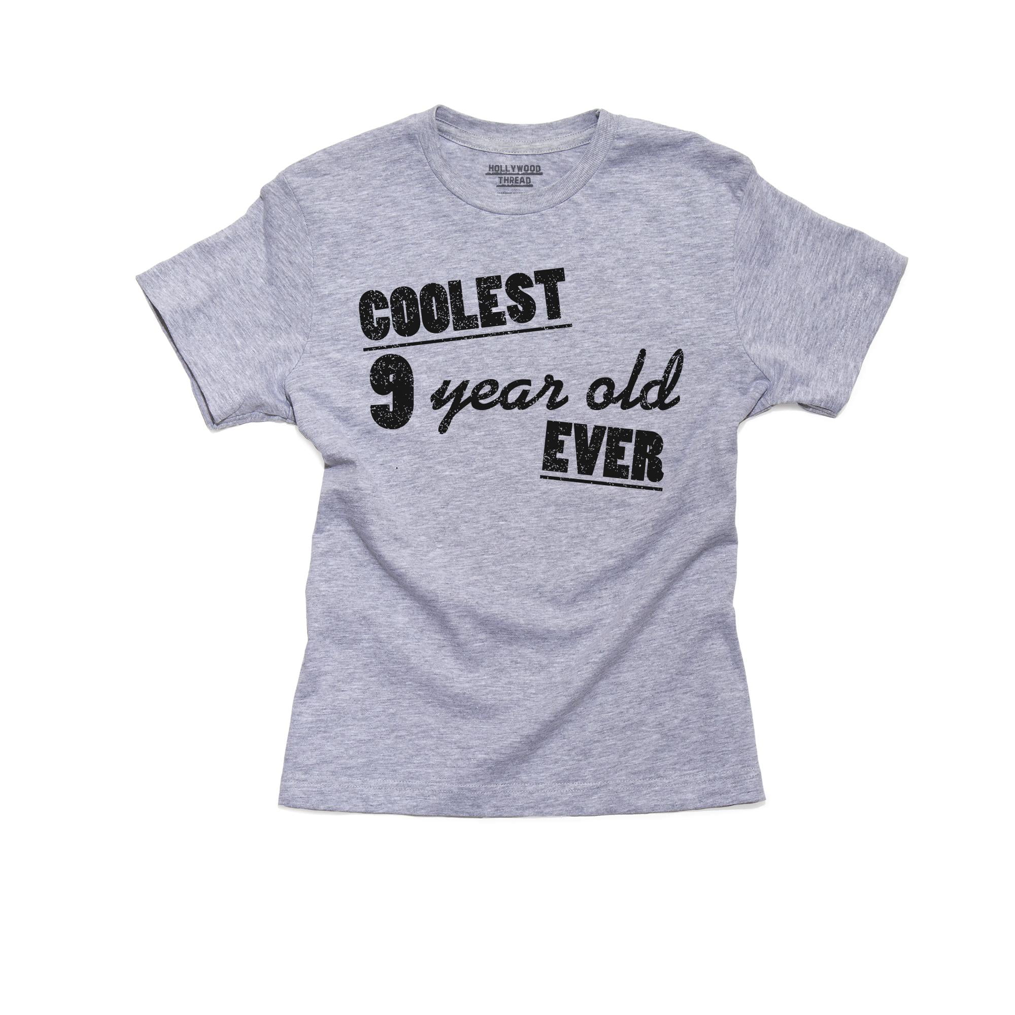 9th Birthday Gift Boys Cotton Youth Grey T-Shirt Kuwait Ubuy