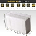 thumbnail image 2 of Paper Towel Dispenser by Oasis Creations, Holds 250 Paper Towels, Wall Mounted, Countertop Paper Towel Dispenser, Universal Paper Towel Holder- Clear, 2 of 6