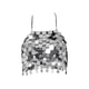 thumbnail image 1 of Halter Bra Top Lentejuelas Crop Top Outfit Backless Dance Wear Sin mangas Sparkly Crop Halter Top Camisole Cami Top para Nightclub Rave Summer Yinane Top corto de lentejuelas, 1 of 7