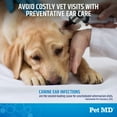 thumbnail image 3 of Pet MD Advanced Otic Ear Cleaner Wipes for Cats and Dogs - Veterinary Formula Treats Ear Infections - 100 Count, 3 of 10