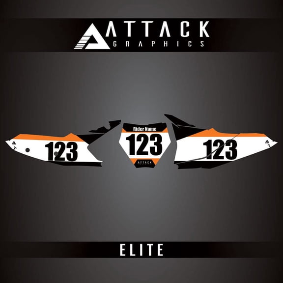 Attack Graphics Elite Number Plate Backgrounds For KTM 250 XC-F 2025