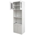 thumbnail image 4 of Kings Brand Furniture Tall Kitchen Pantry, Microwave Storage Cabinet, White, 4 of 6