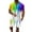 White, variant on Ediodpoh Men's Suits Male Casual Print Two Piece Suit Zipper Short Sleeve Top Blouse Suit Drawstring Pocket Short Set Short Sets for Women White M