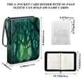 thumbnail image 3 of 400 Pockets Trading Cards Album,Card Binder 4-Pocket, Cards Collector Album Holder Fits 400 Cards with 50 Removable Sheets Dark Forest with Green Eyes, 3 of 6