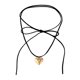 thumbnail image 2 of Collar en capas con colgante de amor, elegante accesorio de joyería, ajustable. Oro, 2 of 9